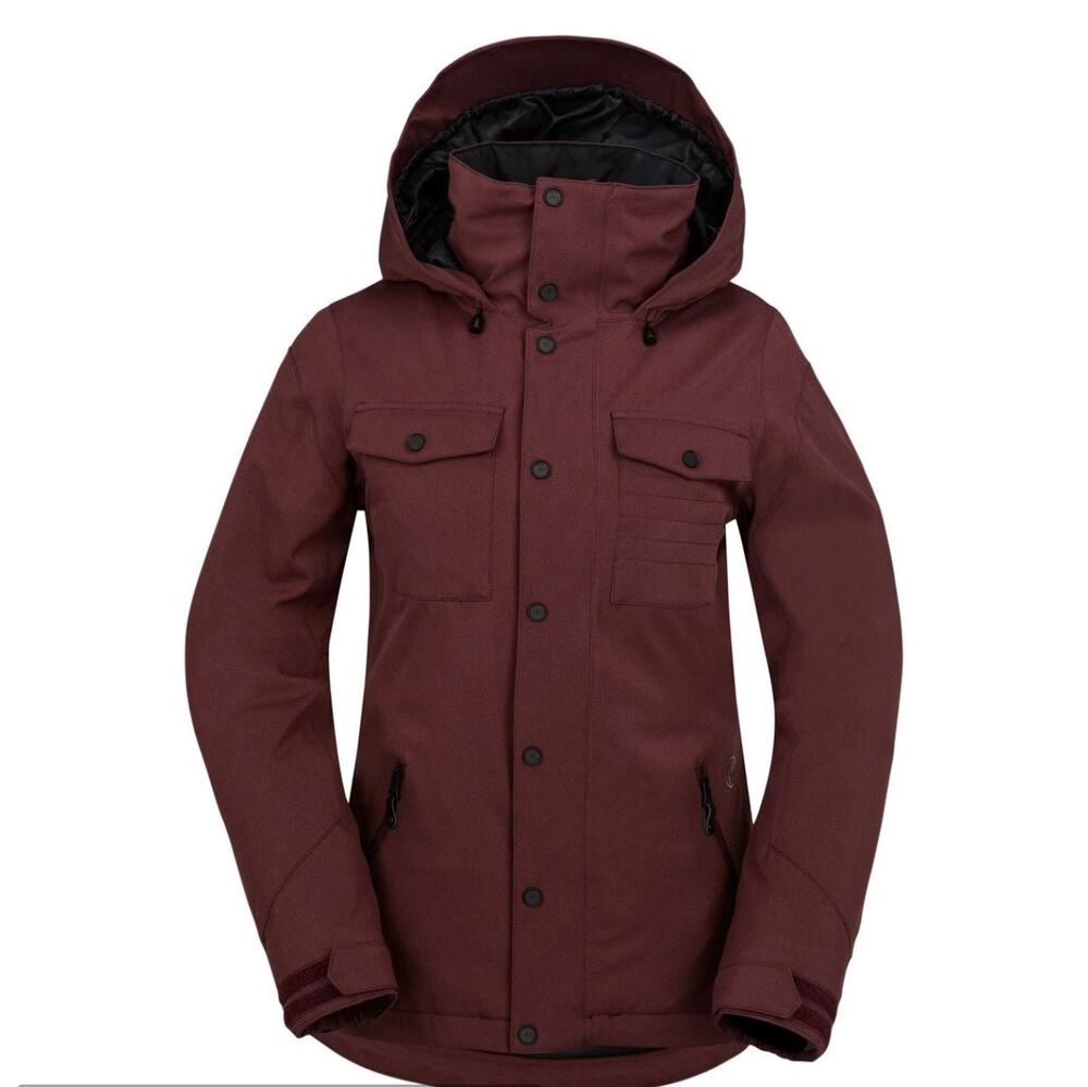 VOLCOM Eagle Insulated Ski Snowboarding Jacket Maroon Red Size Small